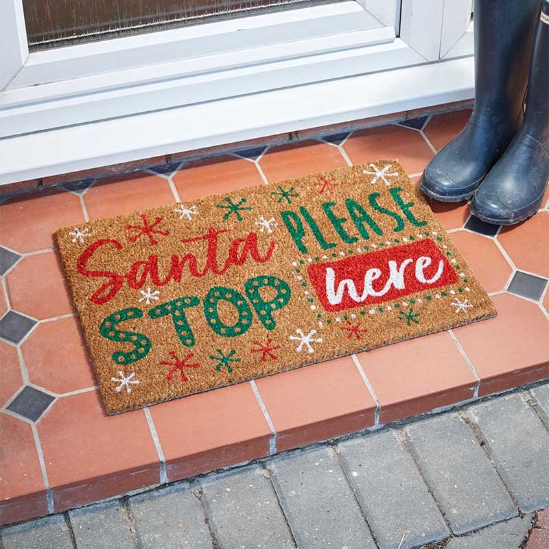 Santa Stop Decoir Mat - 60x40cm