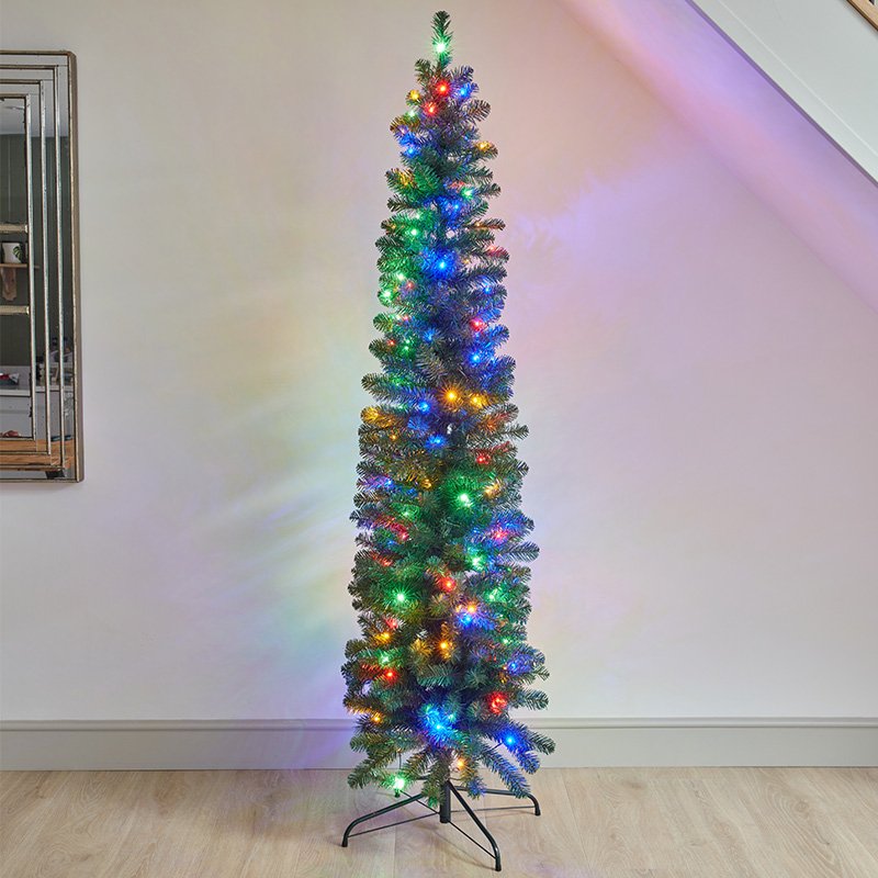 Traditional Inlit Ultra Slim Christmas Tree - 5ft King Pine