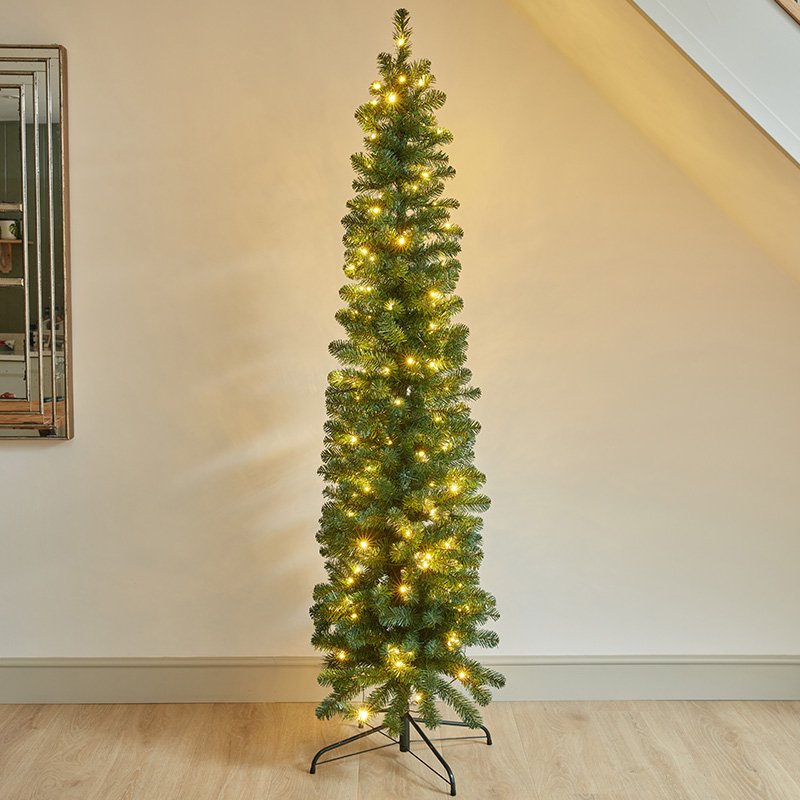 Traditional Inlit Ultra Slim Christmas Tree- 7ft King Pine