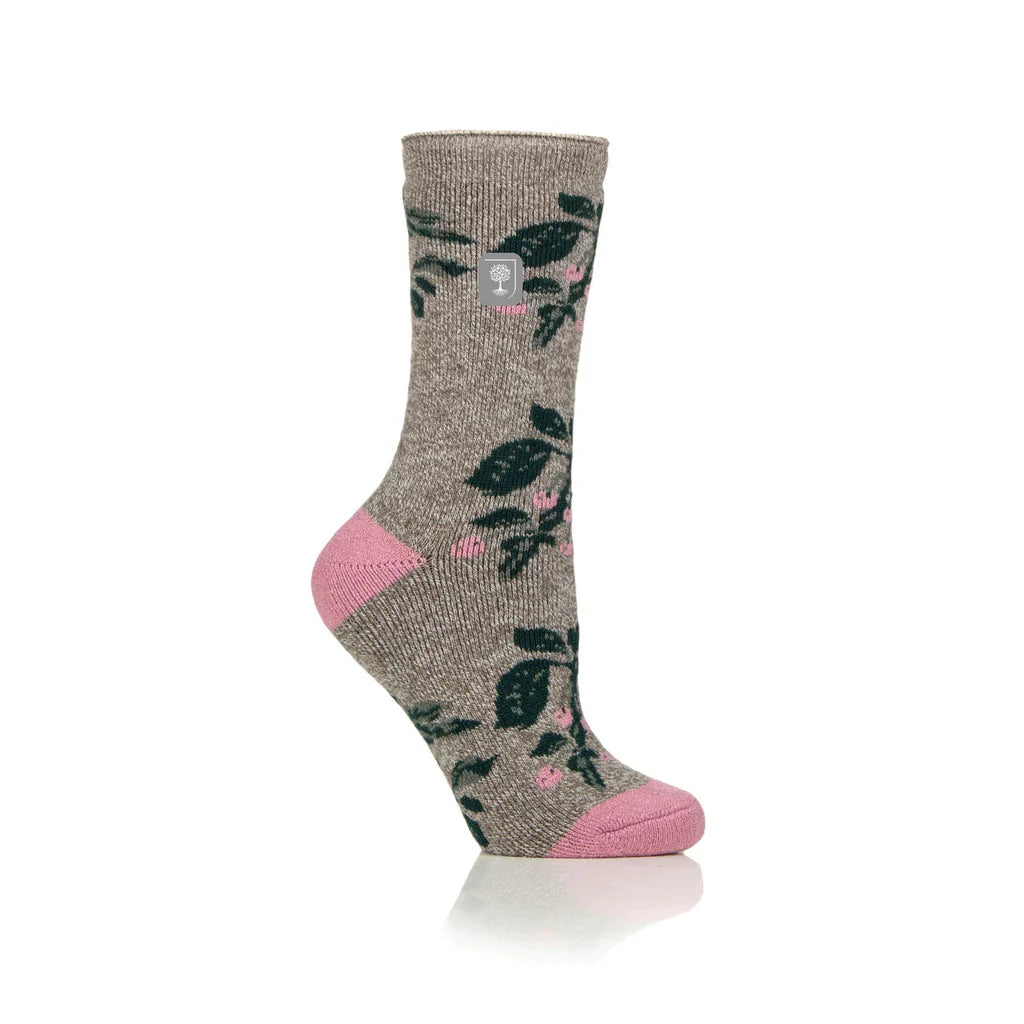 Heat Holders Womens RHS Lite Socks - Berries Grey