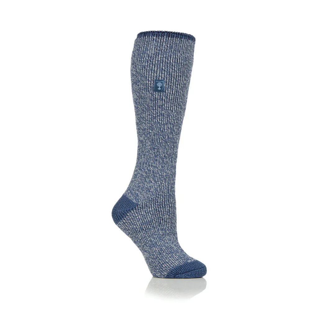 Heat Holders Women's Wellington Boot Socks - Denim Twist