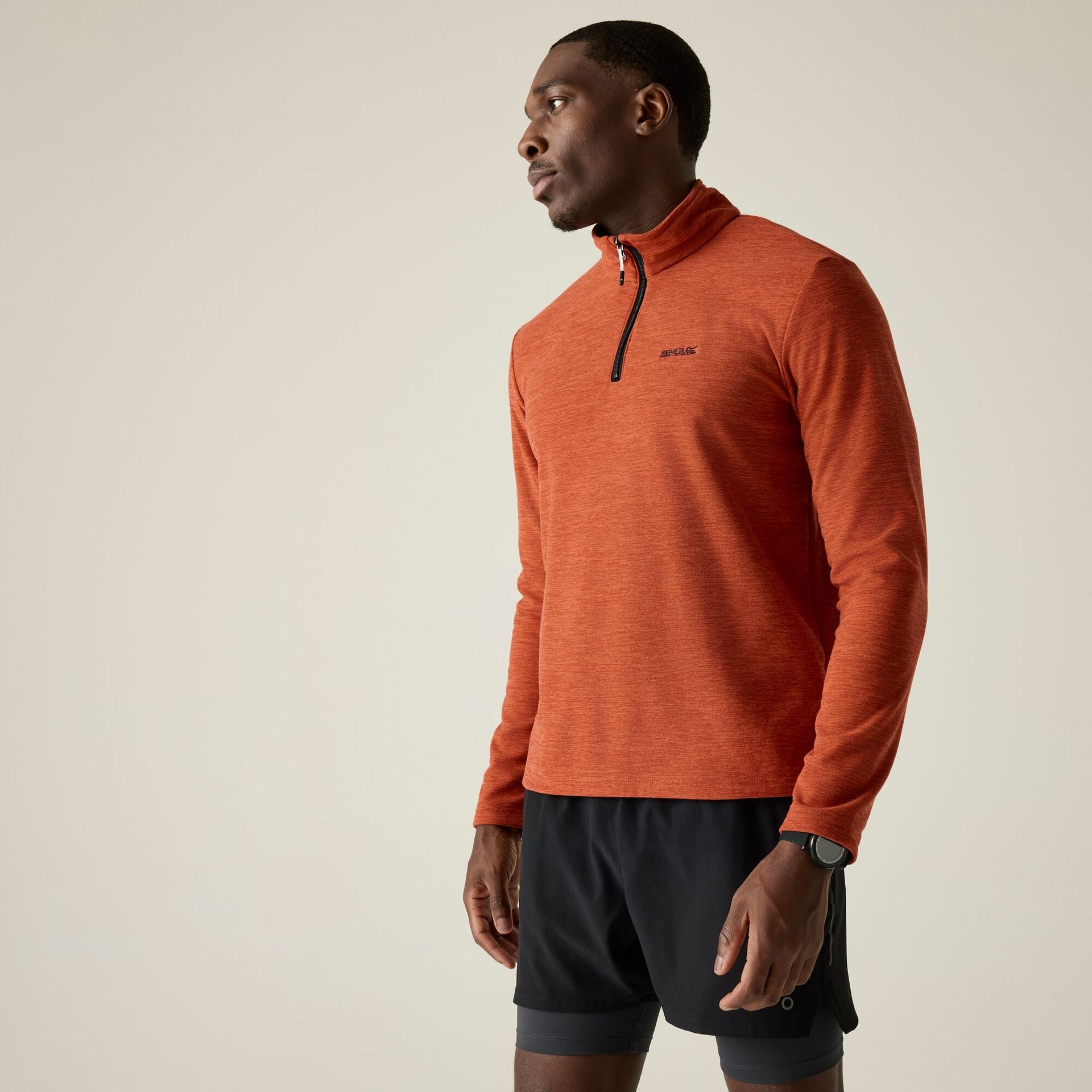 Regatta Thompson Half-Zip Men's Fleece - Rusty Orange