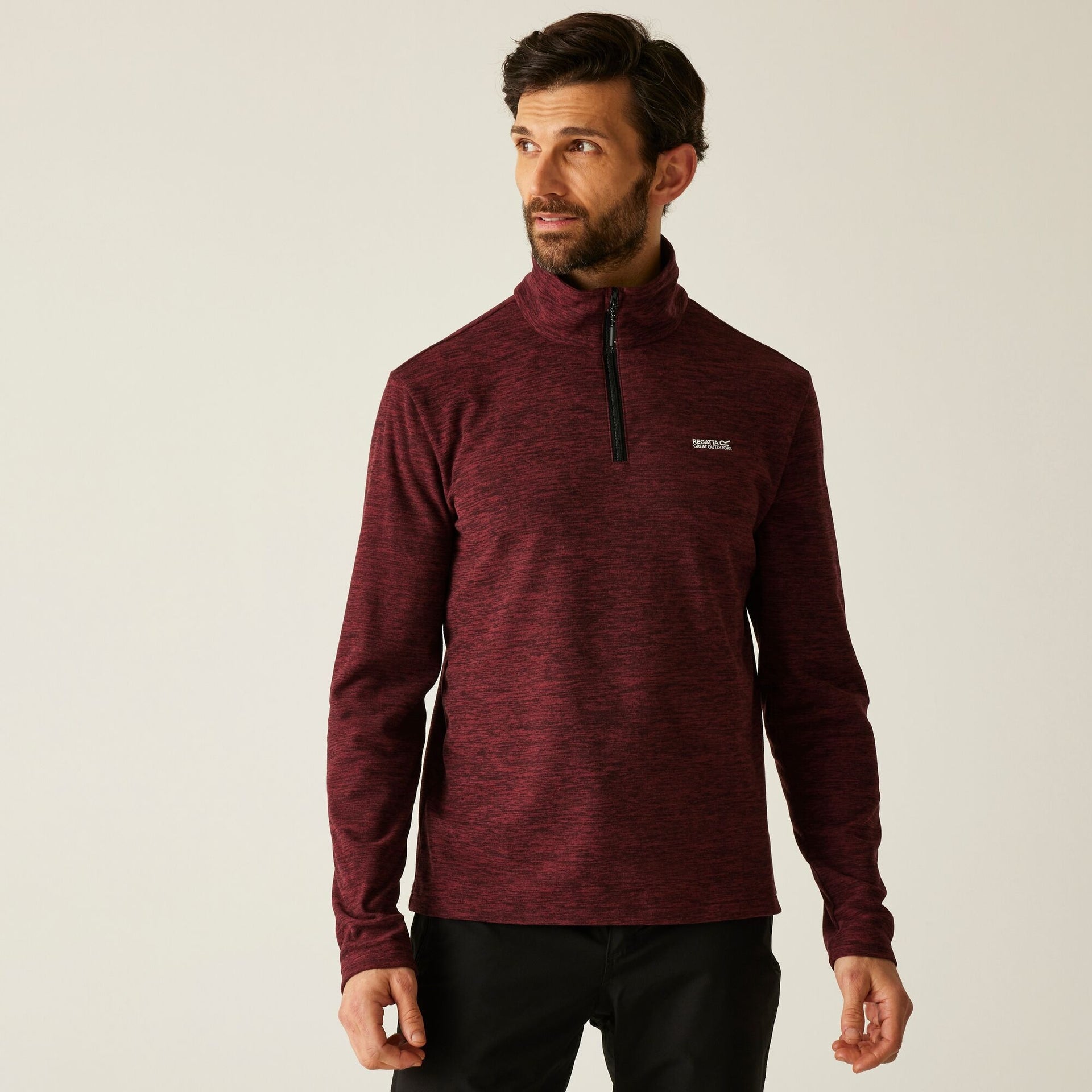 Regatta Thompson Men's Half-Zip Fleece - Maroon
