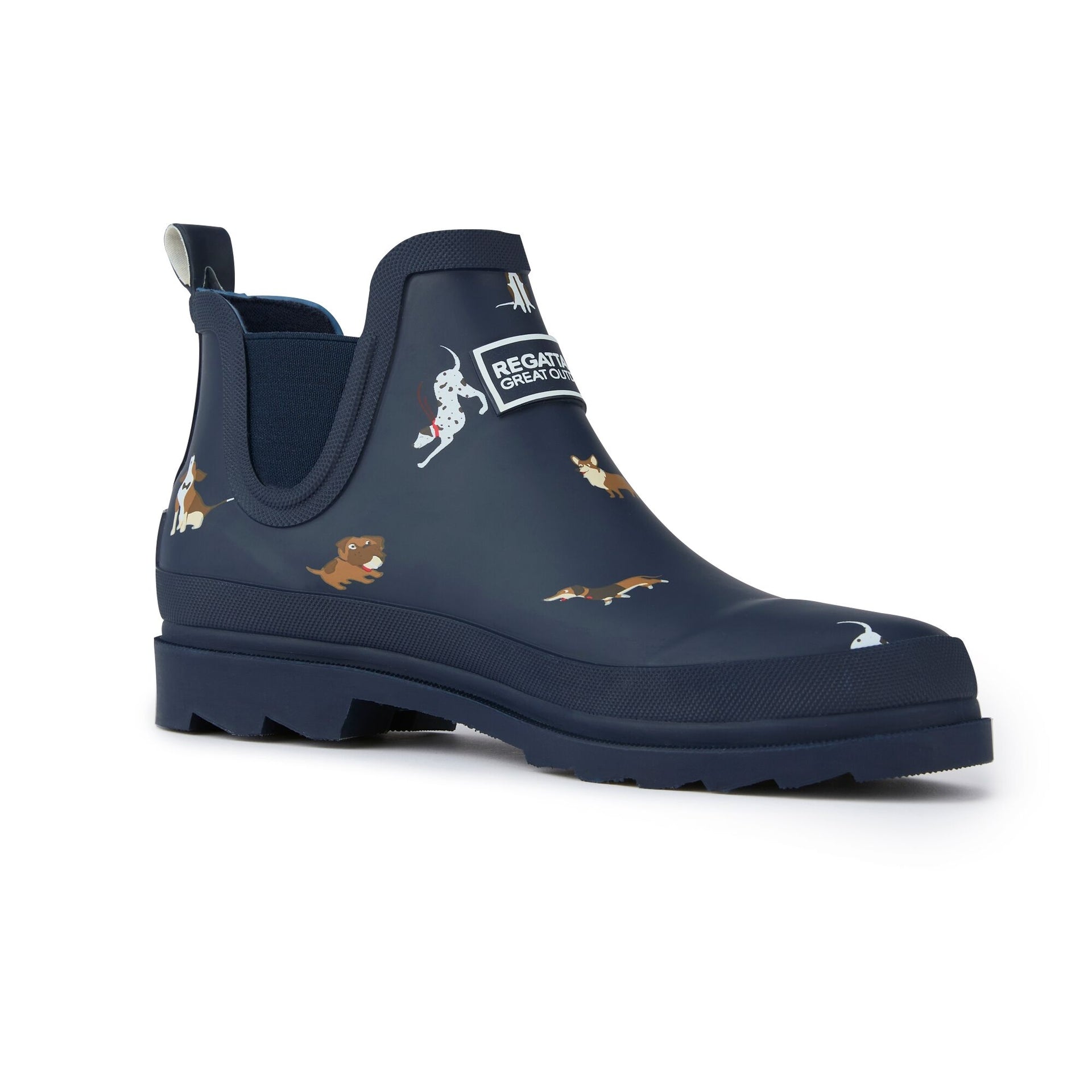 Regatta Women's Harper Low Wellies - Navy Dogs