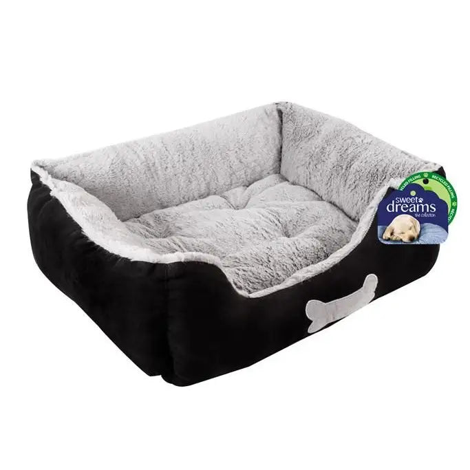 Sweet Dreams Faux Suede Pet Bed Large - 71cm x 58cm x 25cm