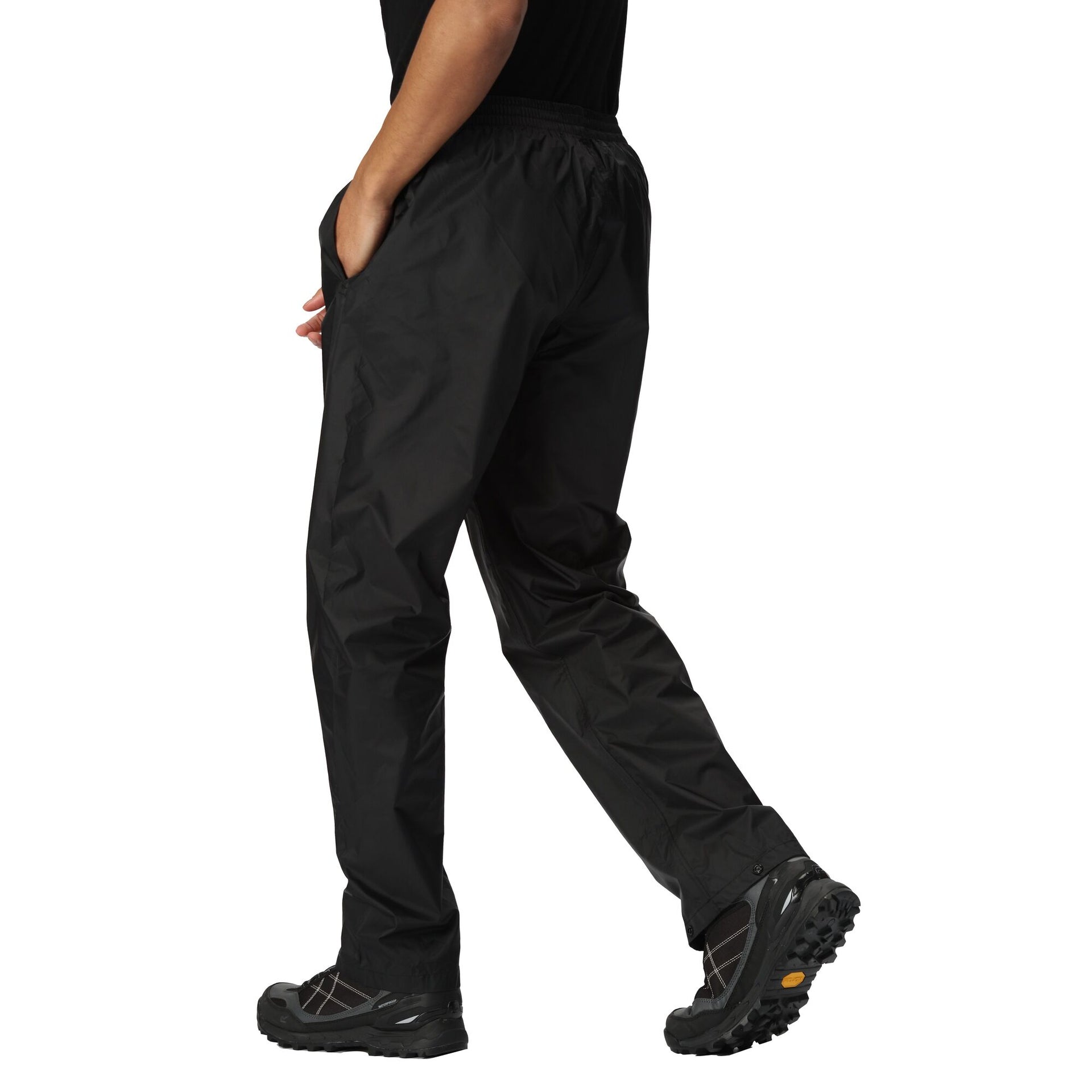 Regatta Men's Pack-It Waterproof Overtrousers - Black