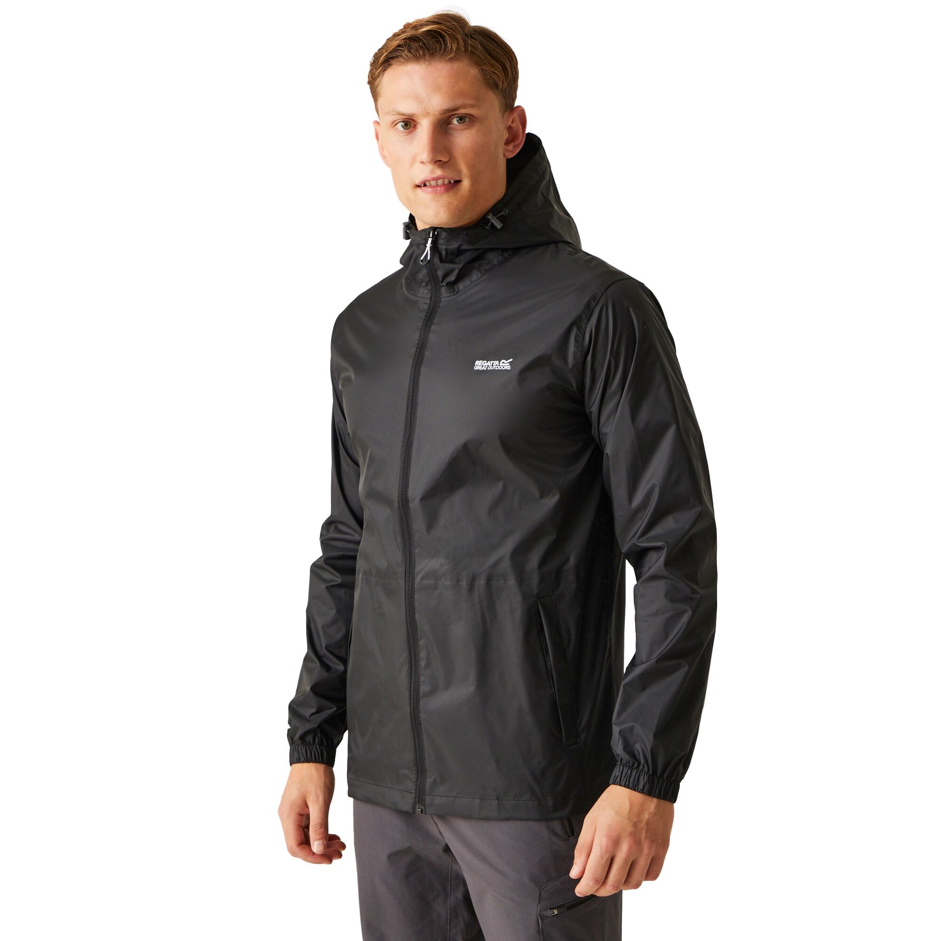Regatta Men's Pack-It III Waterproof Jacket - Black