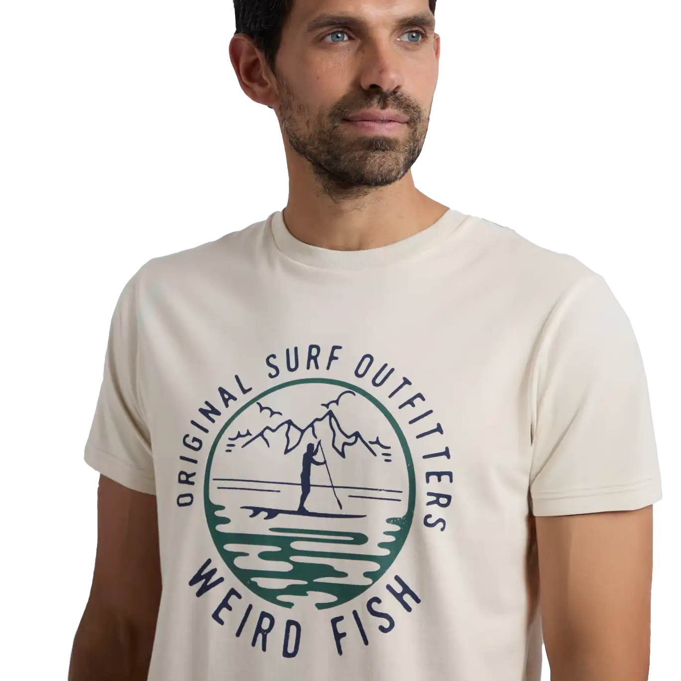 Weird Fish Paddle Men's T-Shirt - String Ecru