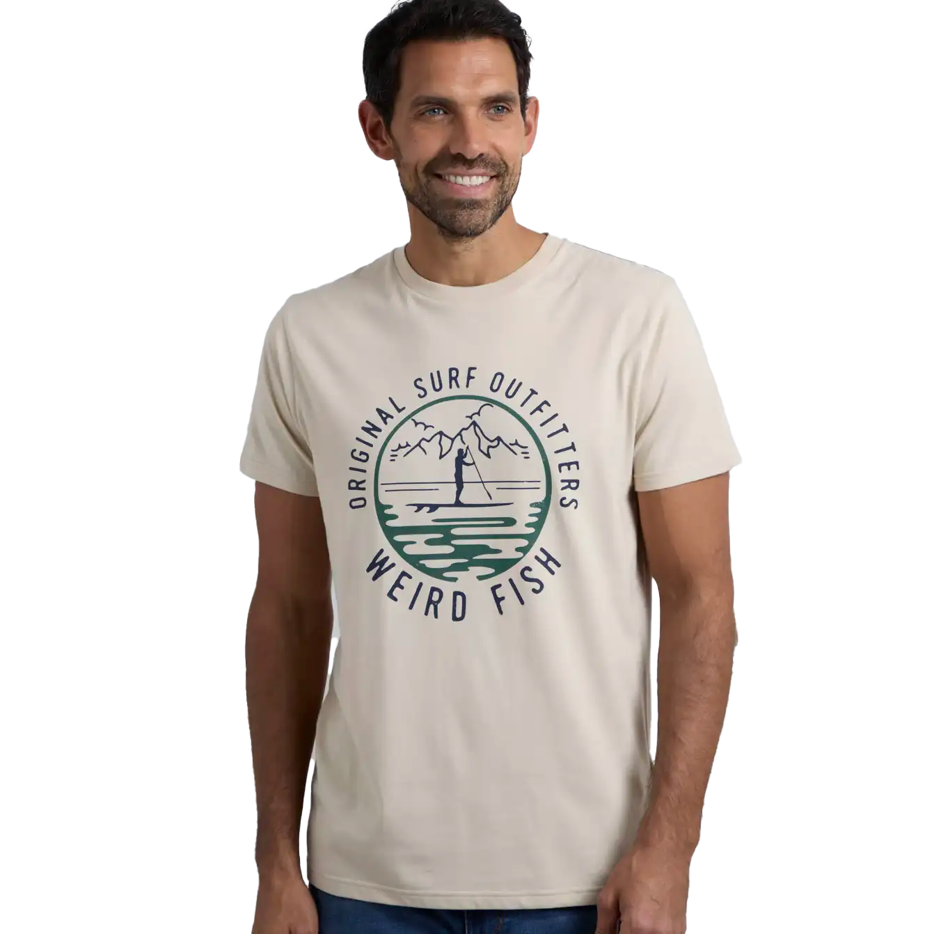 Weird Fish Paddle Men's T-Shirt - String Ecru