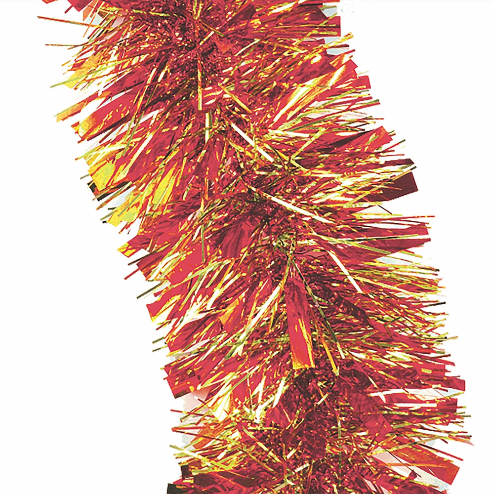 Tinsel 2 Metre Chunky - Red & Gold