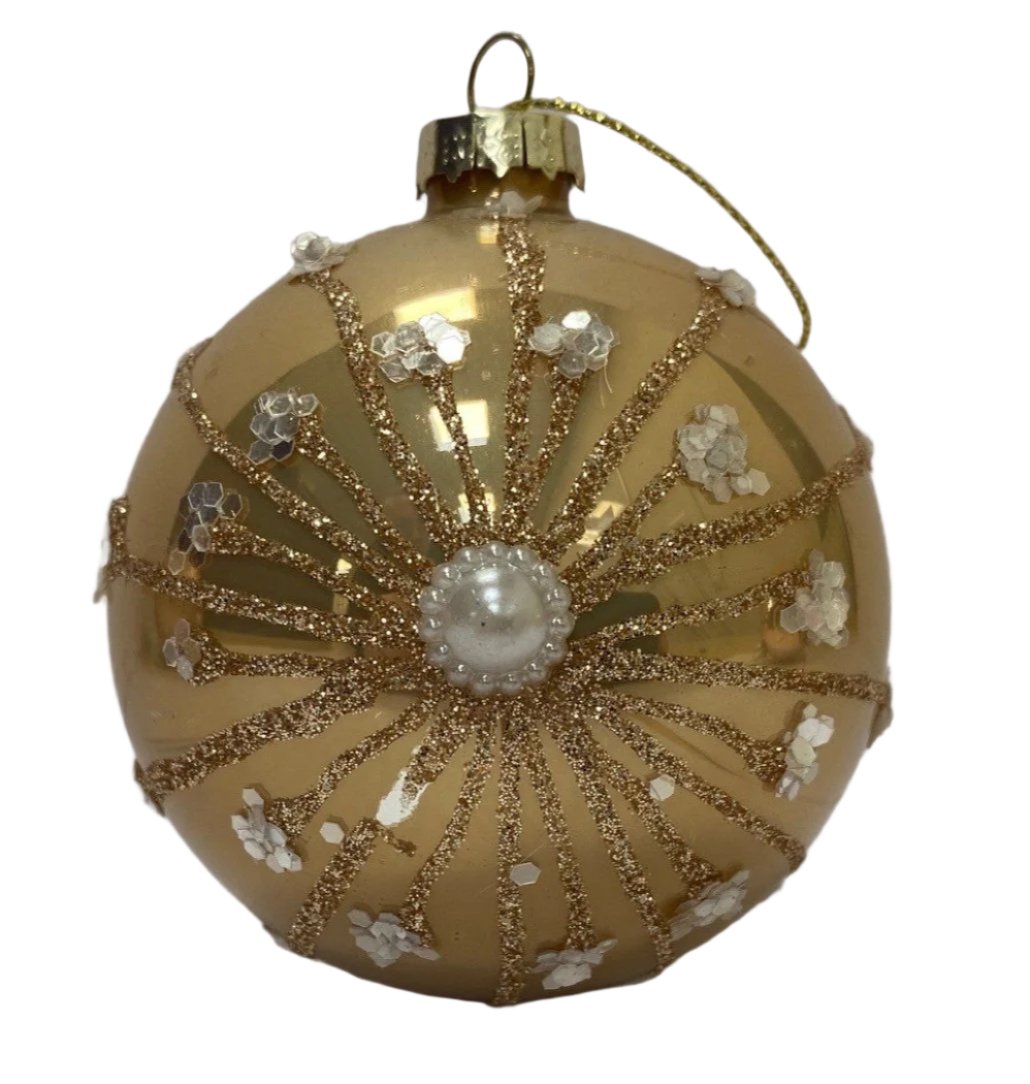 Premier 80mm Pinks With Pearl Christmas Tree Decoration