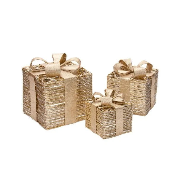 Three Kings Christmas Light Gift Box Champagne - Set of 3