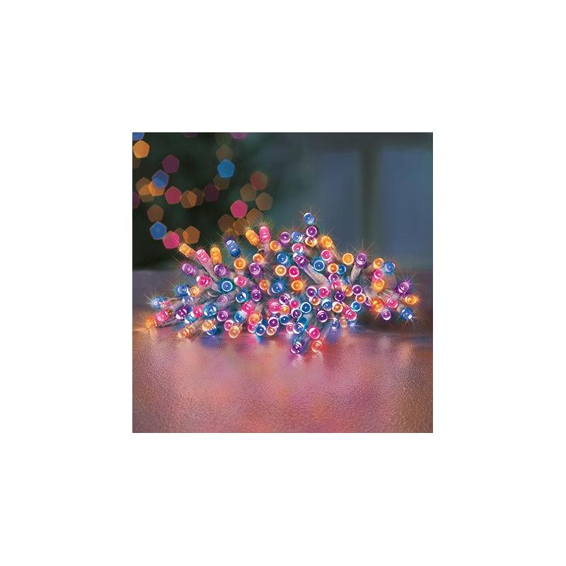 Premier Decorations 50 LED Multi-Action Lights with Timer - Rainbow