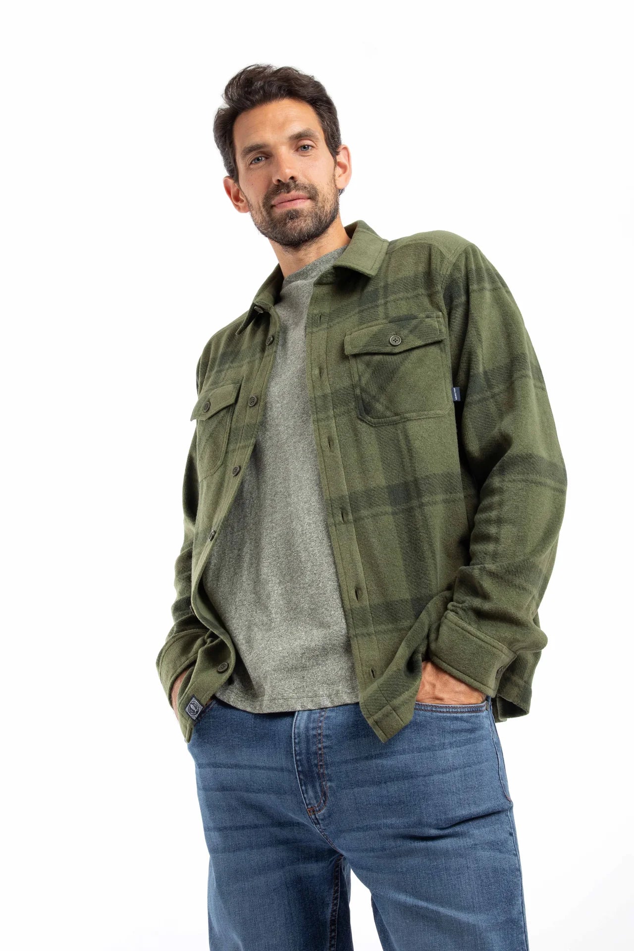 Weird Fish Darrow Men's Shirt - Winter Green