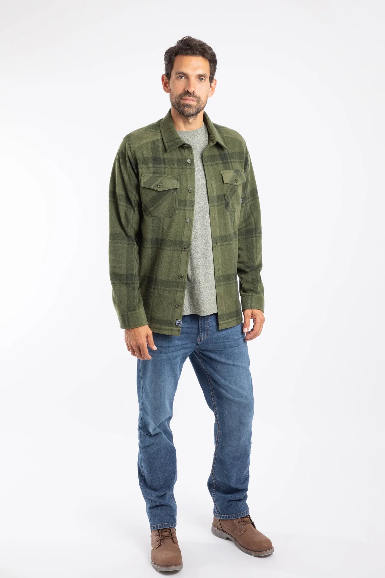Weird Fish Darrow Men's Shirt - Winter Green