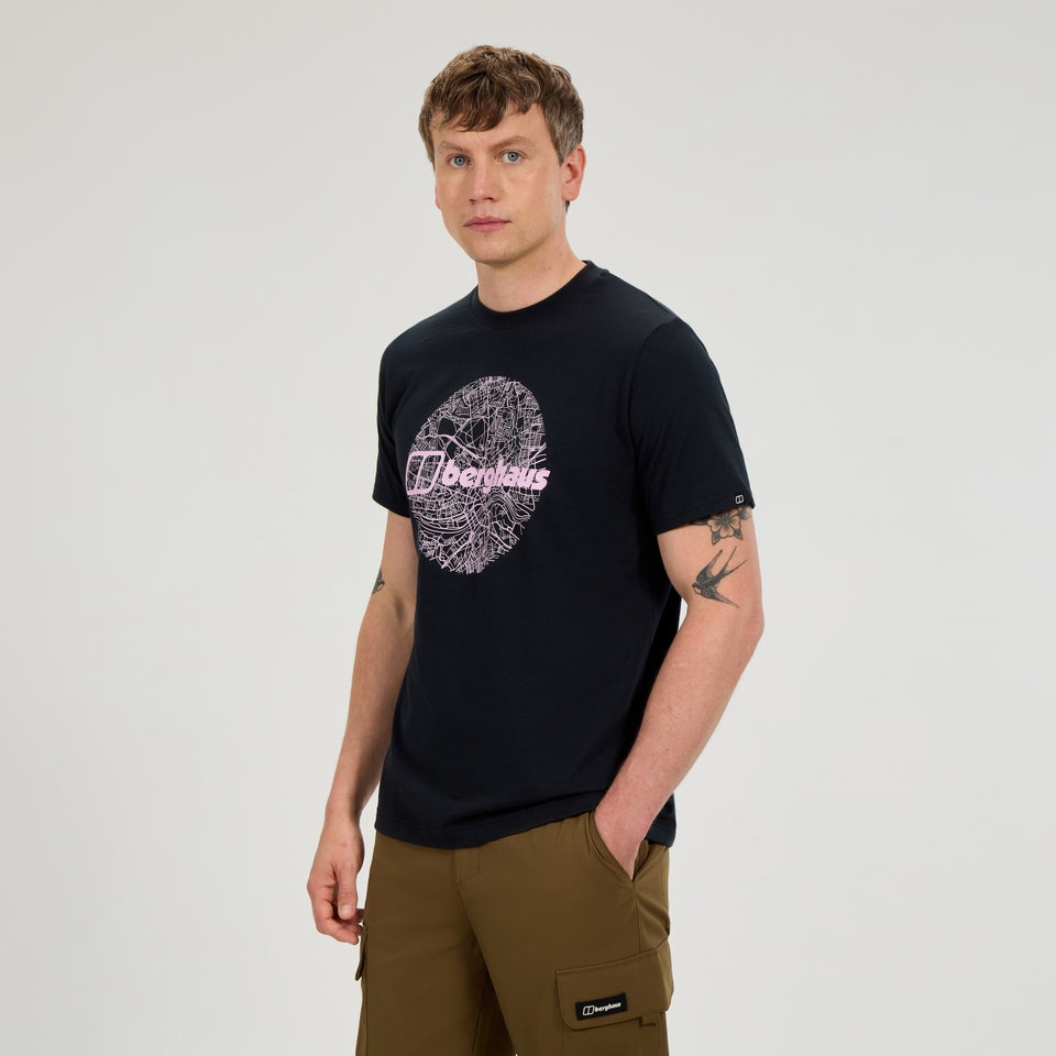 Berghaus 'Map Of The Toon' Men's T-Shirt - Black