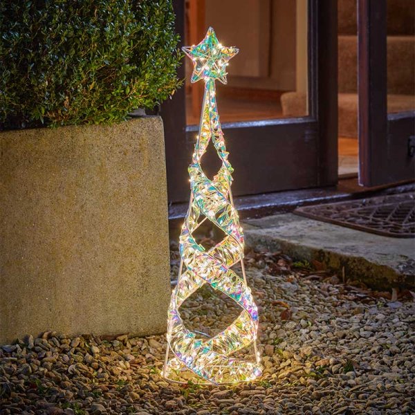 Three Kings OpaLight Starbelisk Indoor Rainbow Festive Tree - 80cm