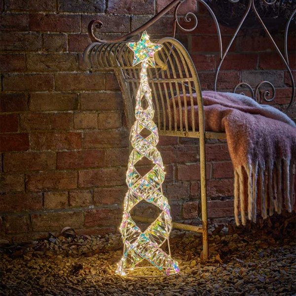 Three Kings OpaLight Starbelisk Indoor Rainbow Festive Tree - 80cm