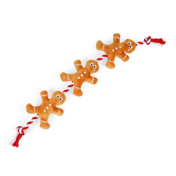 Zoon Gingerbread Tugga Christmas Dog Toy