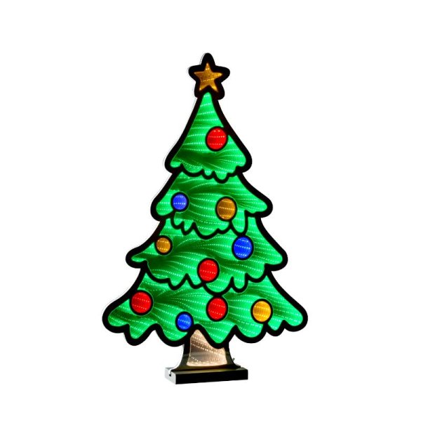 Three Kings Bauble Infinity Tree Illuminated Decoration - 60cm