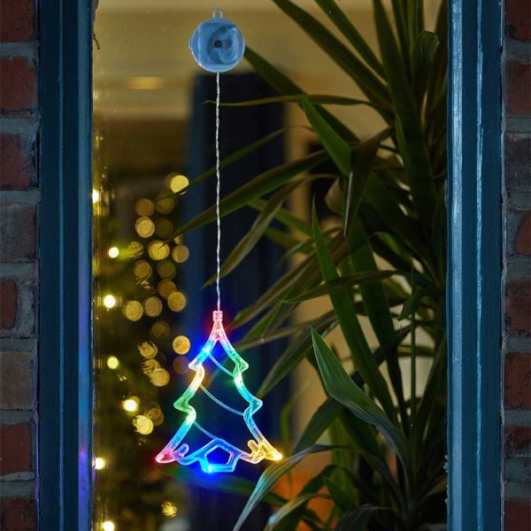 Three Kings Windodecor Tree - Illuminated Christmas Window Decoration