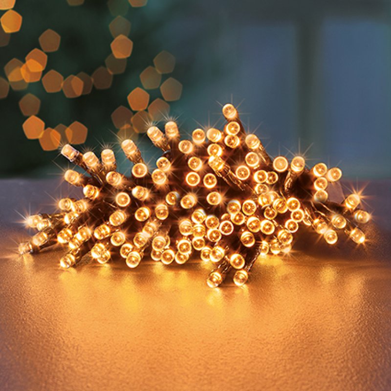 Premier Vintage Gold 200 LED Lights - Battery Operated