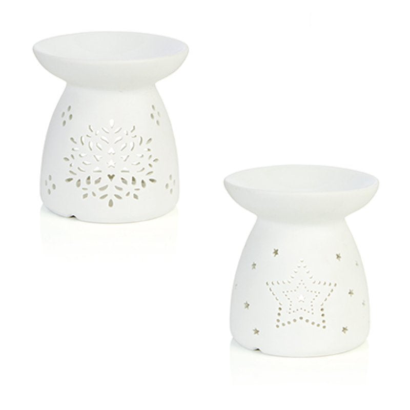 12cm Wax & Scent Burner (1 of 2 Assorted Snowflake or Star)