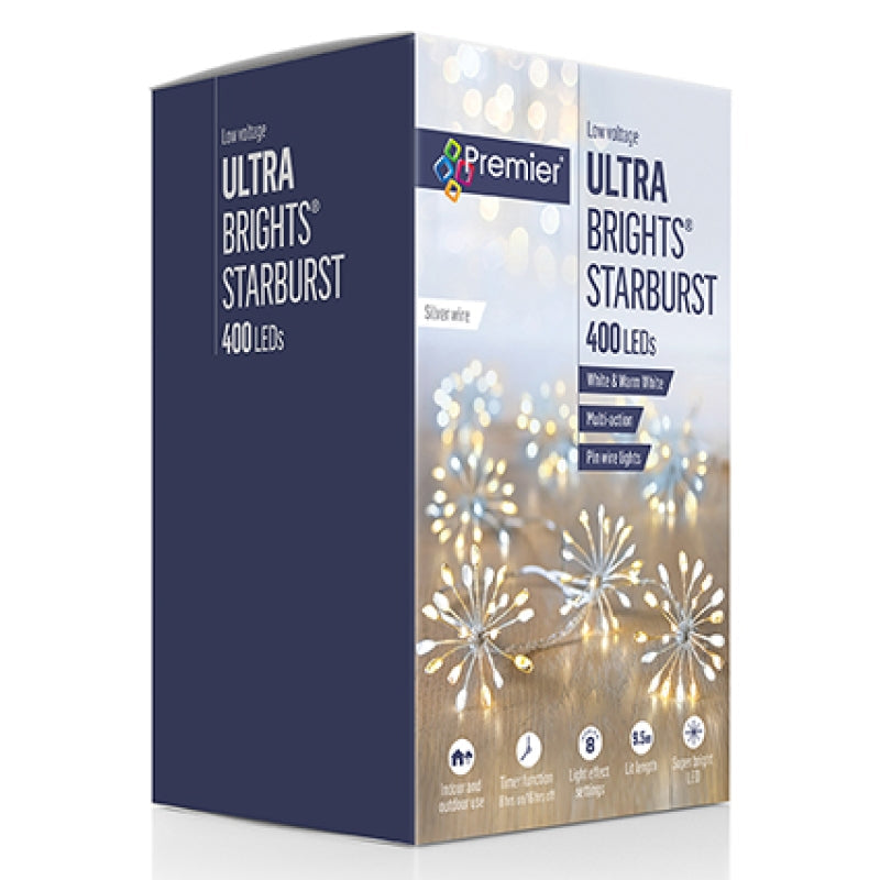 Premier Starburst 400 Stringlights - White & Warm White