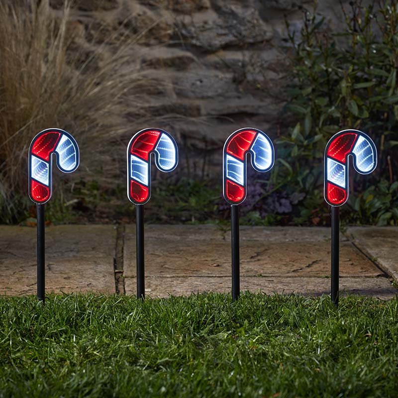 Infinity Effect Light-Up Christmas Stakes – Set of 4