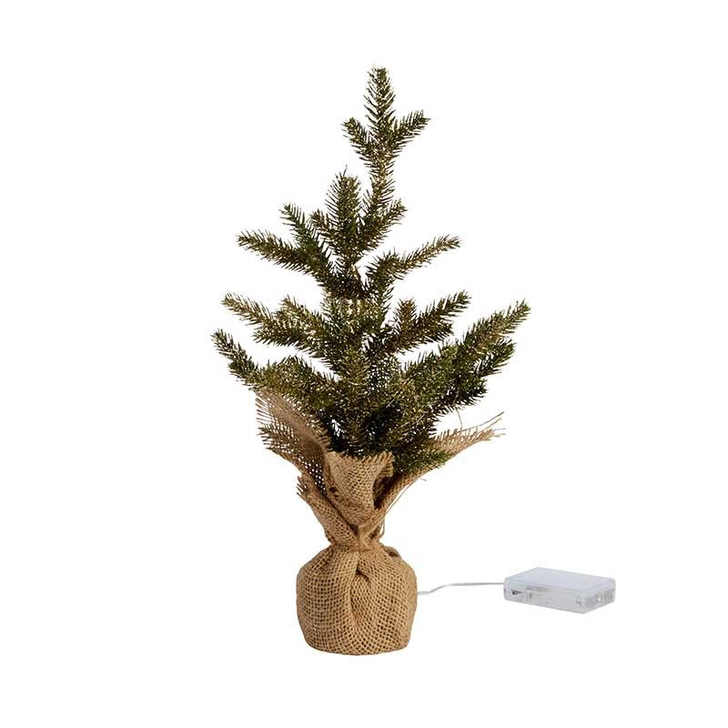 InLit Sparkly Fir Pre-Lit Mini Christmas Tree – 44cm