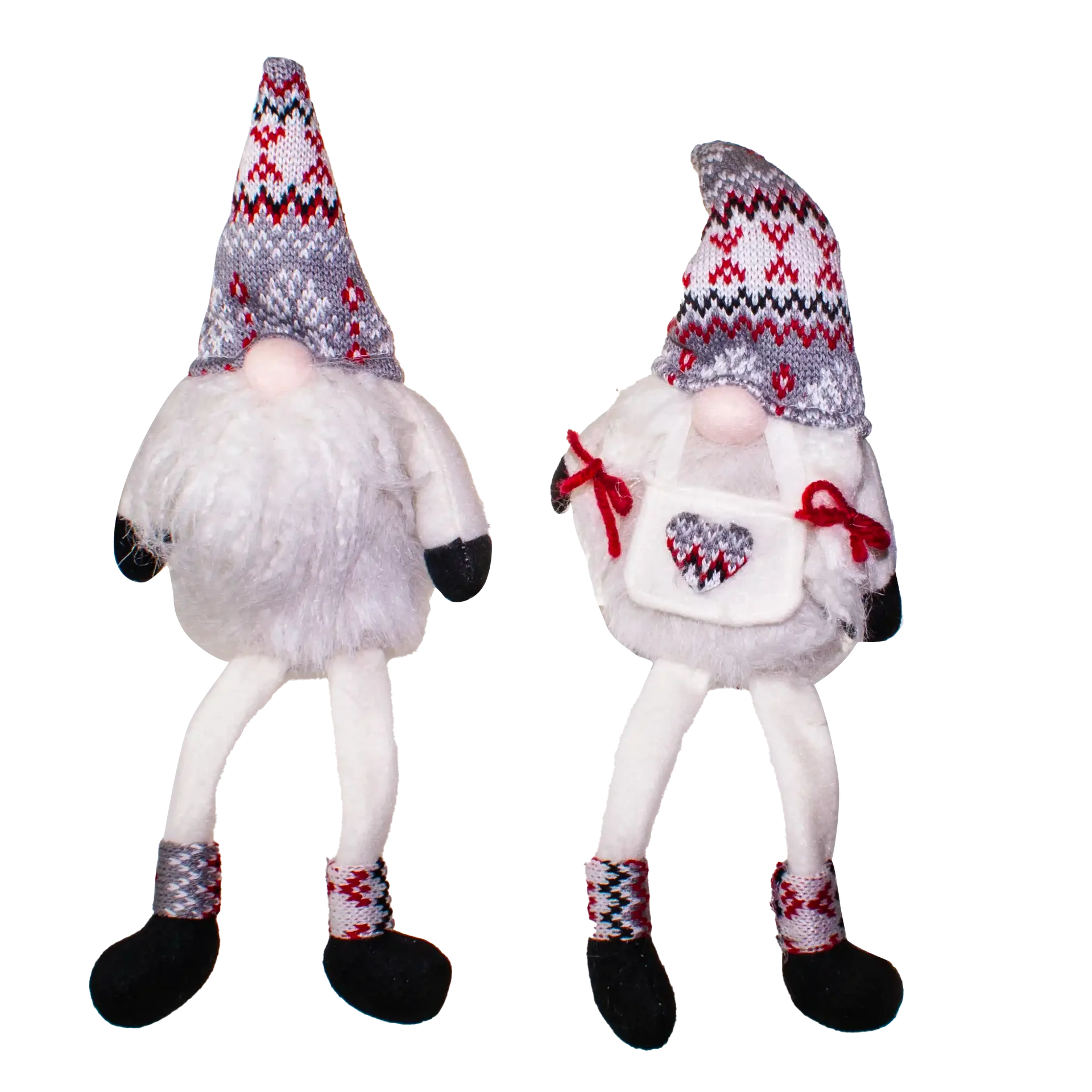 Festive 32cm Nordic Gonk Christmas Gnome - Sitting with Dangling Legs