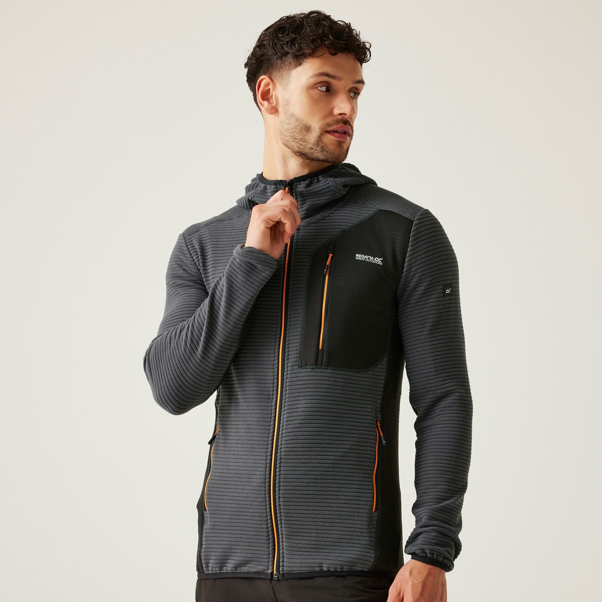 Regatta Men's Lakewright Full Zip Fleece - Ash Black