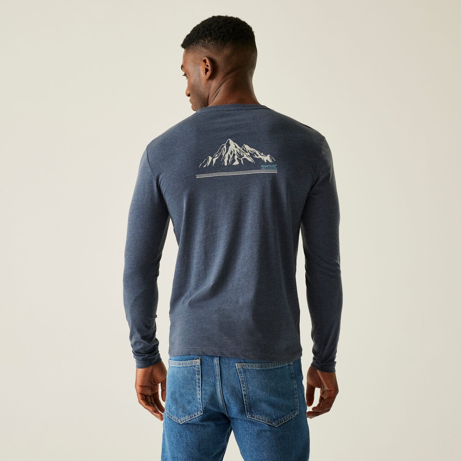 Regatta Maylow Men's Long-Sleeved T-Shirt - Navy