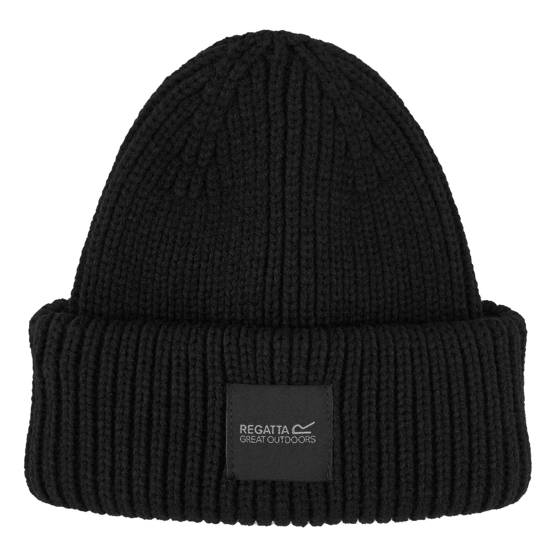 Regatta Conorra Fisherman Unisex Beanie Hat - Black