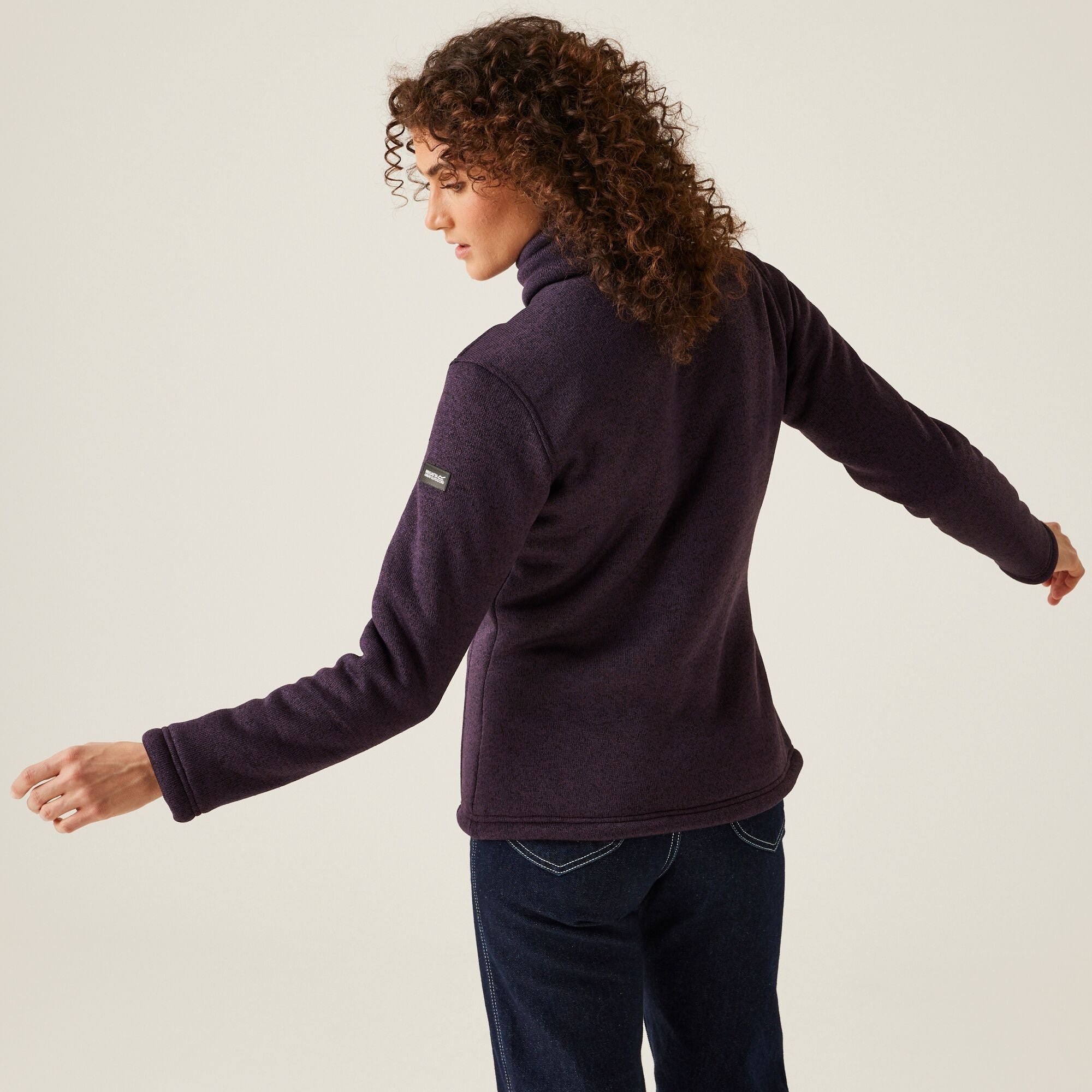Regatta Women's Razia II Full Zip Bonded Fleece - Deep Plum Black