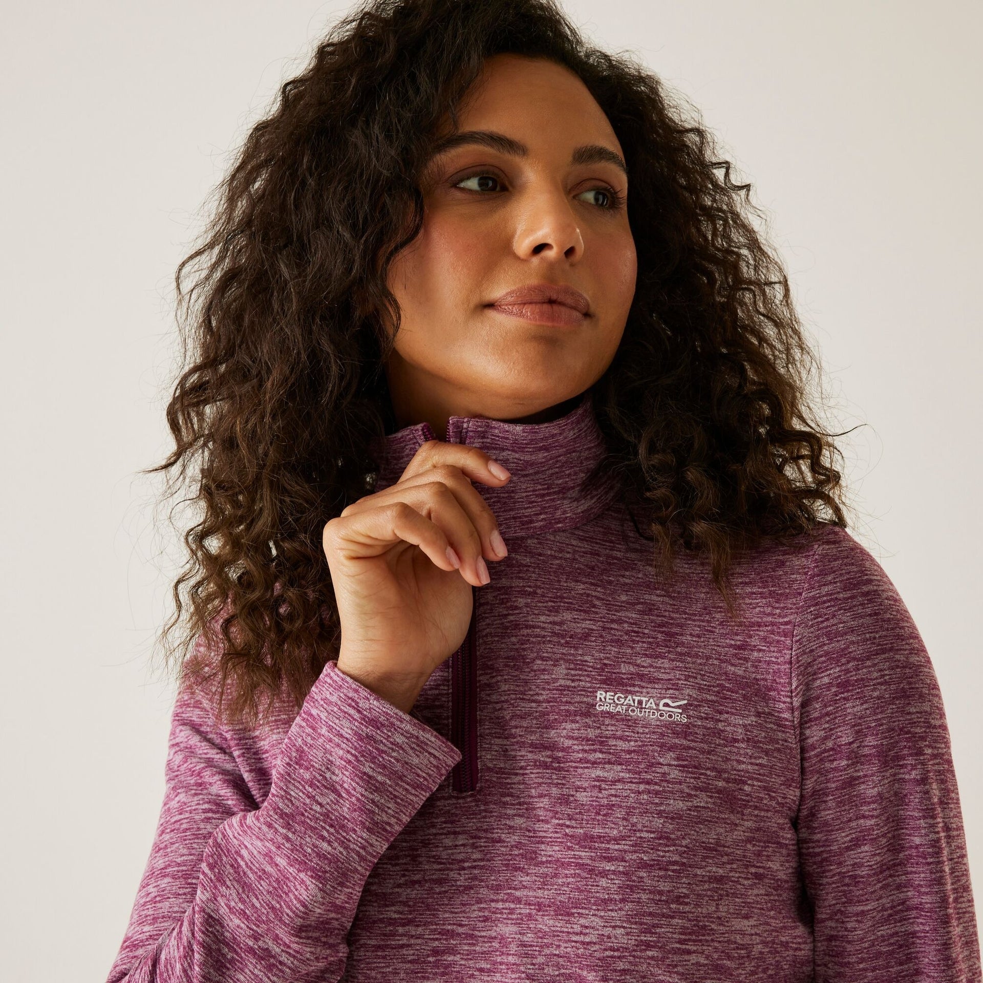 Regatta Sweethart Women's Half-Zip Marl Fleece - Dark Pimento