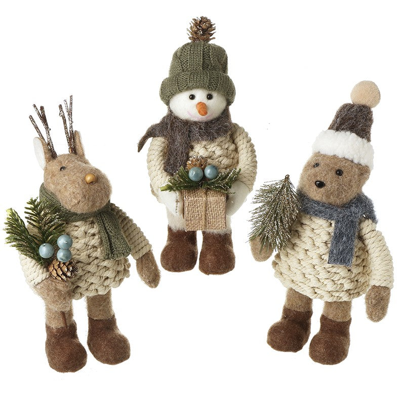 Snowman - Bear - Reindeer Figure - 1 of 3 Assorted