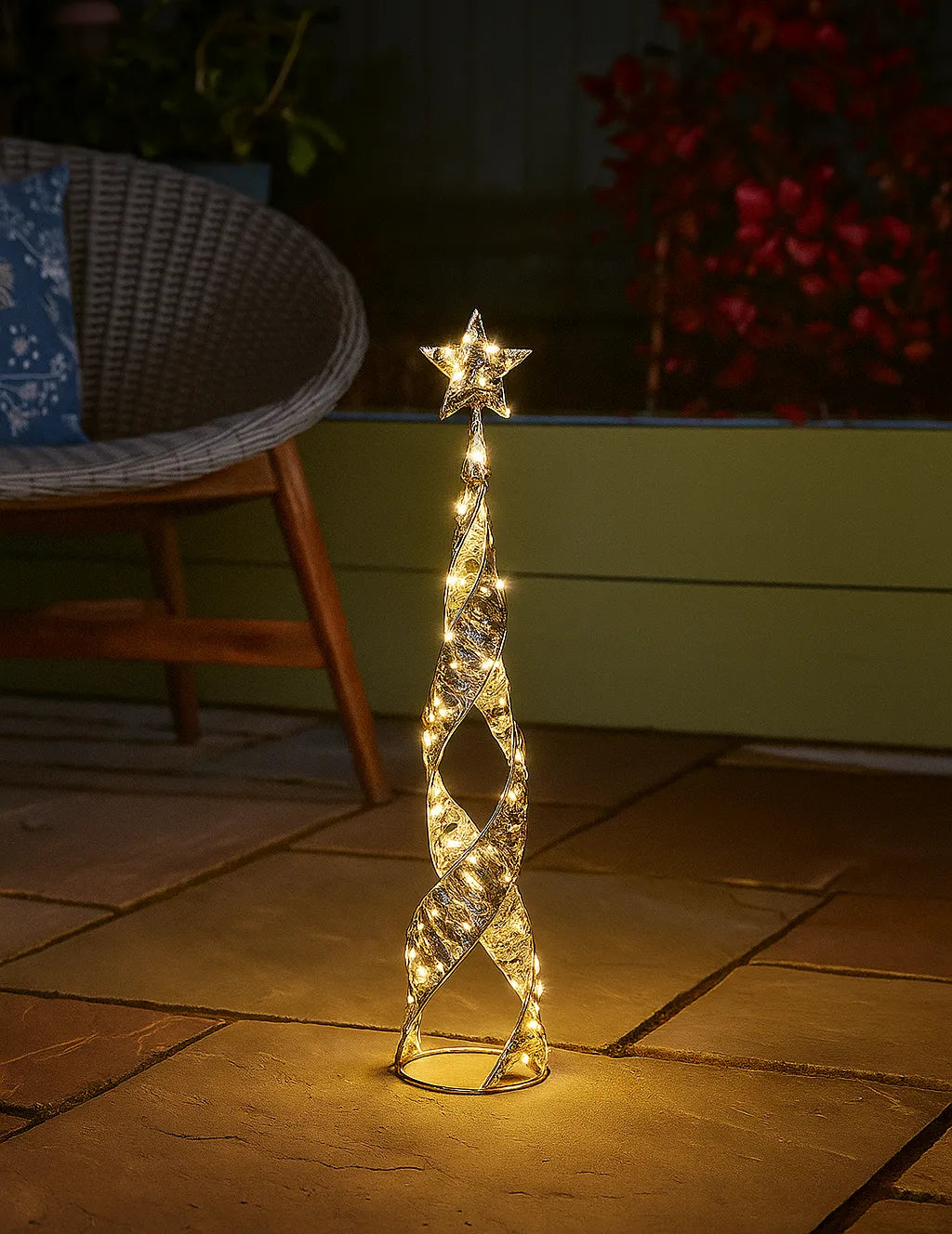 Three Kings OpaLight Starbelisk Indoor GoldTwist Festive Tree - 60cm