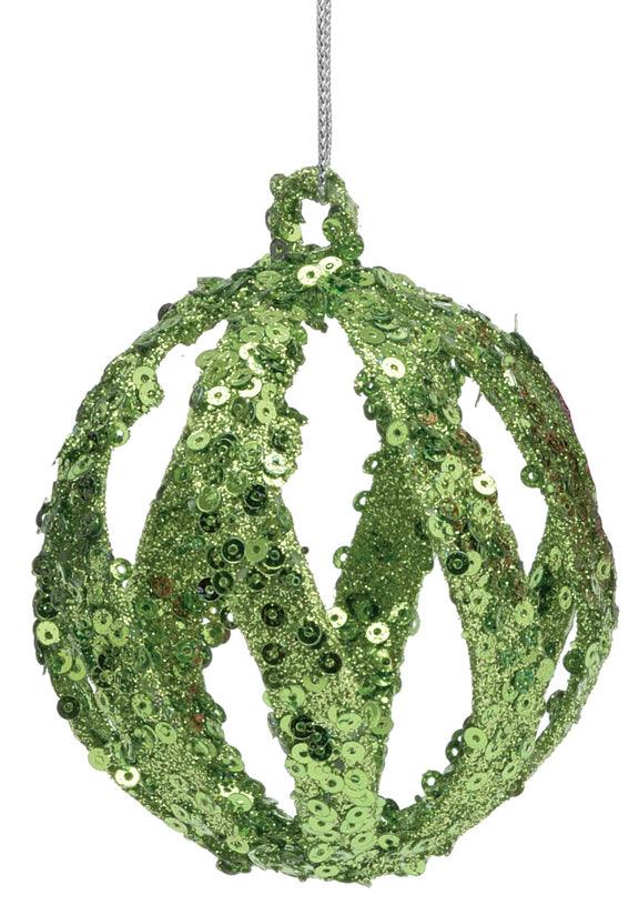 Glitter Cut-Out Christmas Bauble (Single, Assorted Colours)
