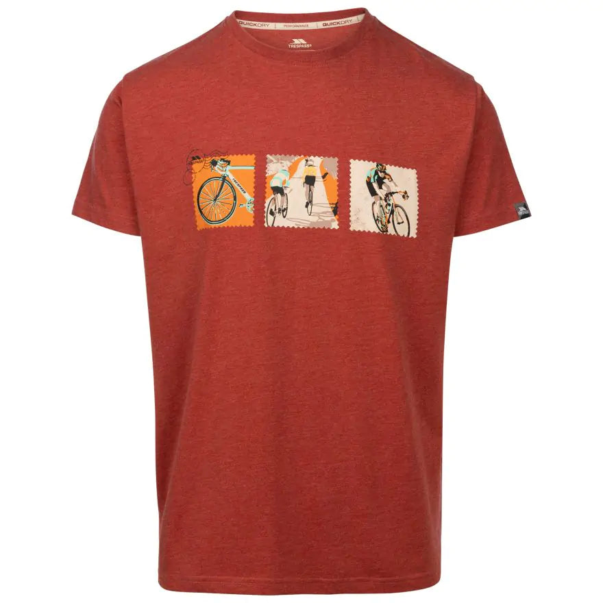 Trespass Kooten Men's Casual T-Shirt - Burnt Sienna Marl