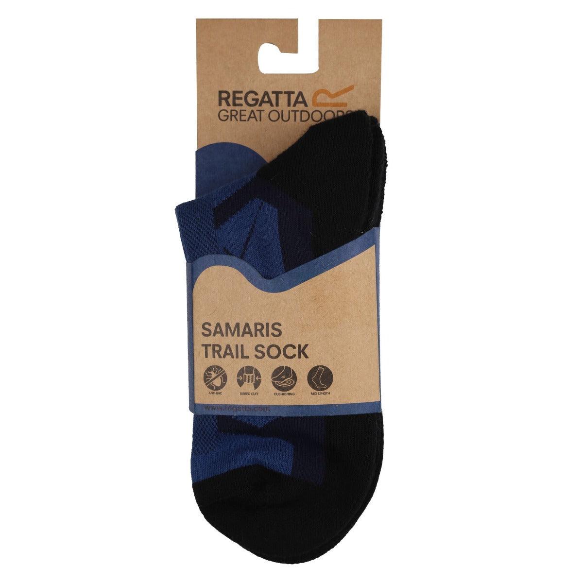 Regatta 2 Pair Active Socks Navy / Dark Steel - Towsure