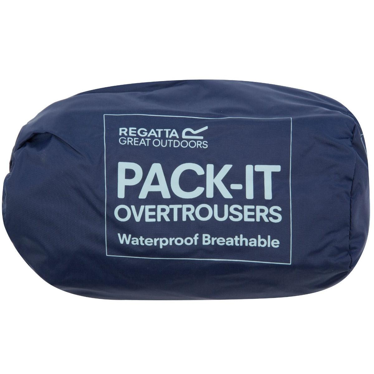 Regatta Pack-It Waterproof Over Trousers - Midnight - Towsure
