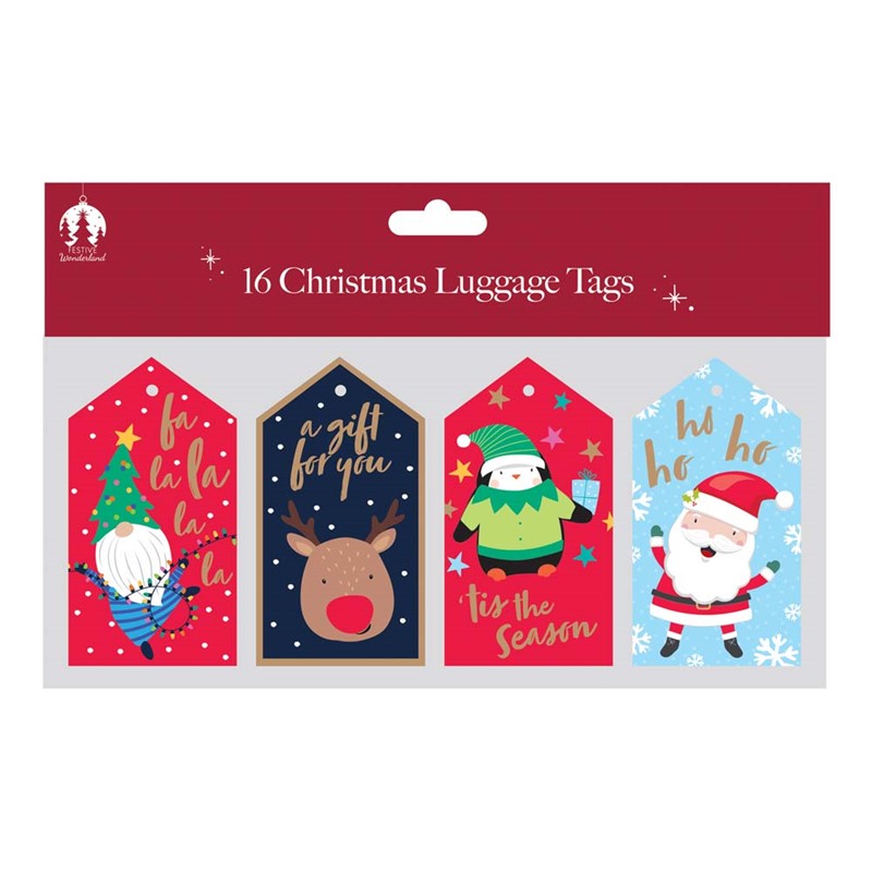 Christmas Gift Tags Cute Design - 16 Piece