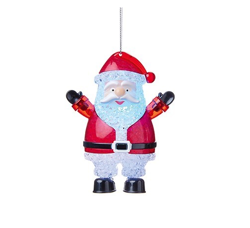 Premier 12cm Battery Operated Santa or Snowman Christmas Tree Decoration
