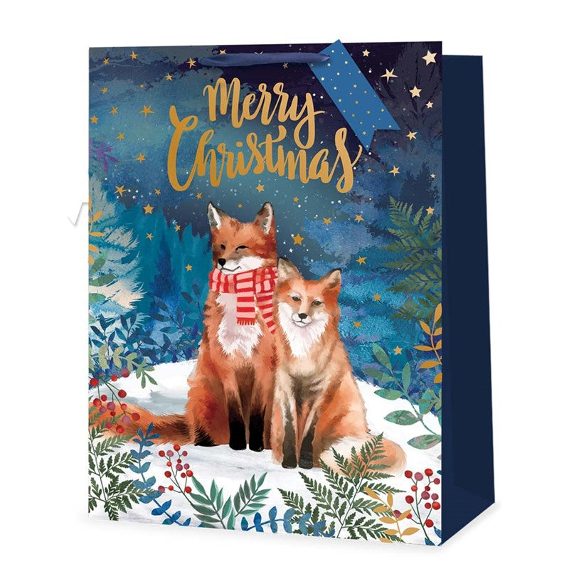 Woodland Foxes Gift Bag - Xl