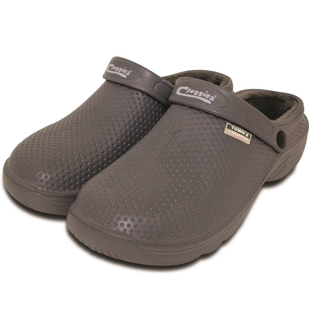 Town & Country Fleecy Cloggies - Charcoal - Towsure