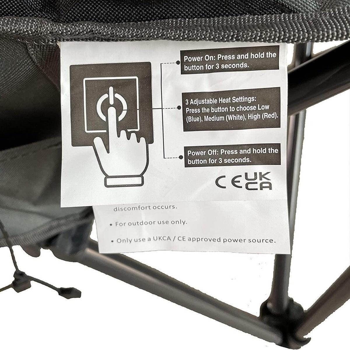 Vanilla Leisure Stromboli Heated Camping Chair - Towsure
